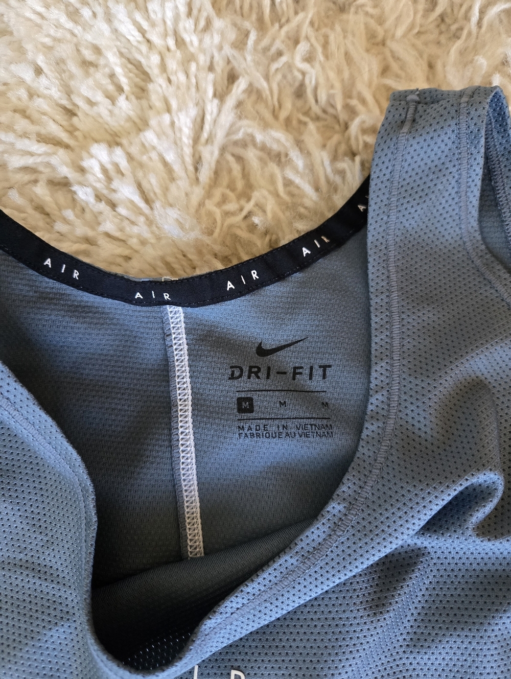 Nike Air Women's Cropped Tank Top in Slate Blue - Picture 3 of 5